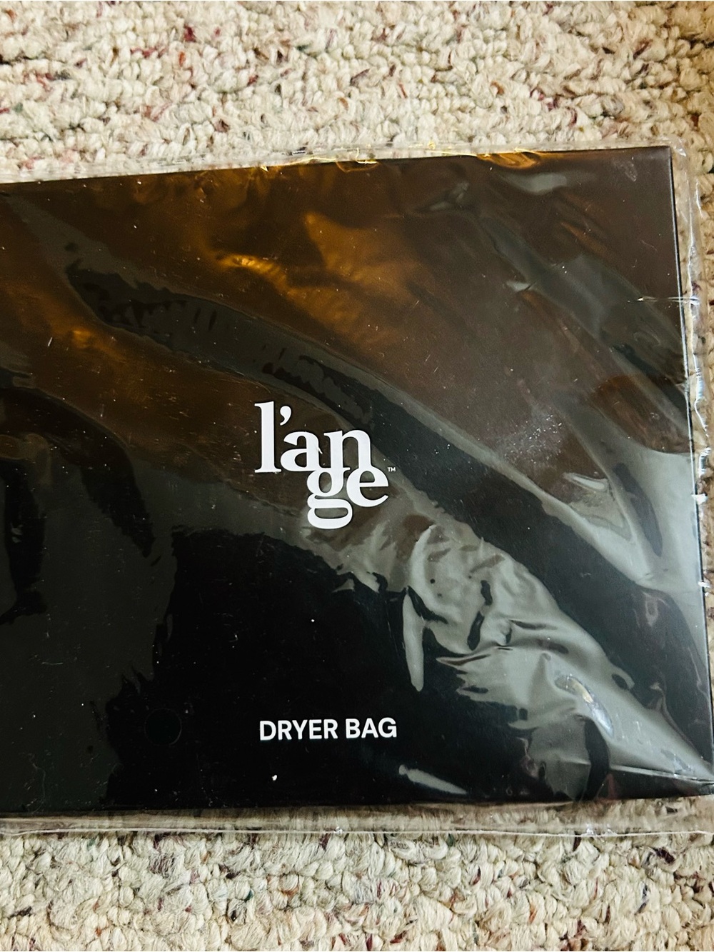 Lange Black Dryer Bag with Drawstring closure. Brand New/Never Used Discontinued